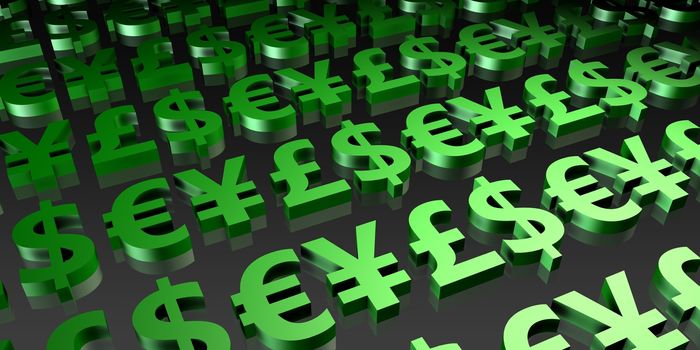 Currencies Background and Business Finance Rates Concept
