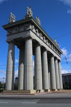 St. Petersburg, Russia, August 17, 2016 The Triumphal Arch 