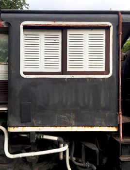 detail Vintage train railway transportation in thailand