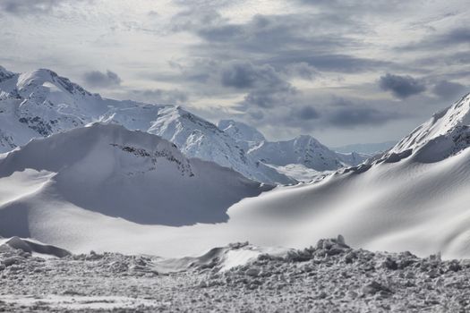View on Elbrus Mount - the highest point of Europe. Russia. Caucasus.