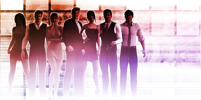 Business People Smiling and Empowered Workforce Concept