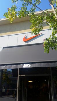 Cagnes-sur-Mer, France - September 25, 2016: Entrance of Nike Store in the City Center of Cagnes-sur-Mer (French Riviera)