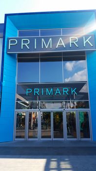 Cagnes-sur-Mer, France - September 25, 2016: Entrance of Primark Store in the City Center of Cagnes-sur-Mer (French Riviera)
