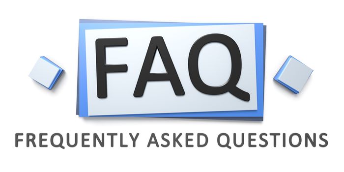 3d rendering of a questions and answers sign