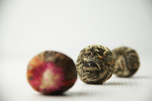 Flowering tea isolated on white