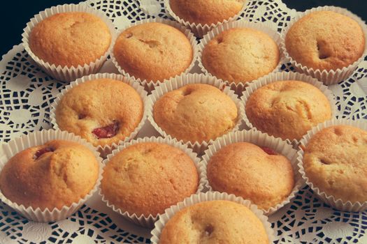 Muffins in vintage style