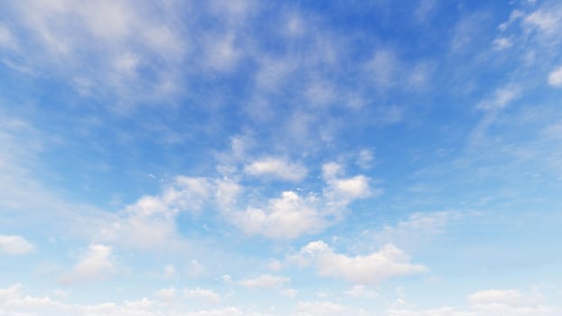 Cloudy blue sky abstract background, blue sky background with tiny clouds, 3d rendering

