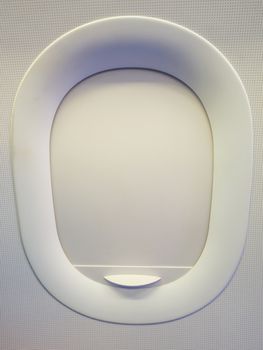 Airplane window is closed