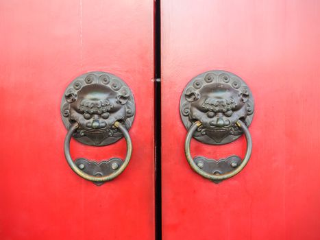Chinese Red Gates Doors Taken at a Temple