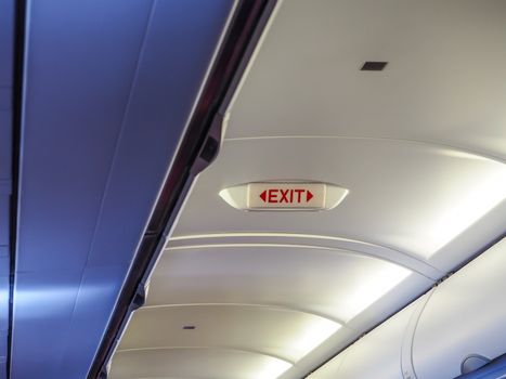 Exit Light emergency on plane