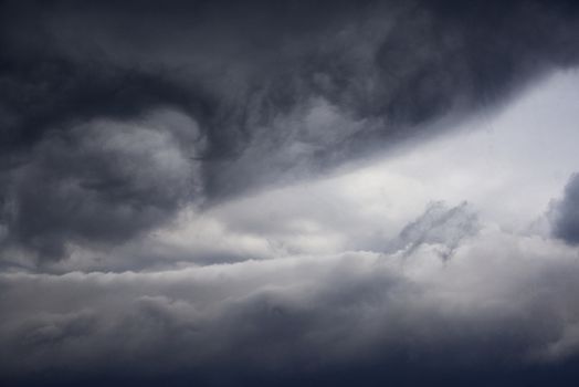 Dark Dramatic sky clouds before storm. landscape heavenly background.