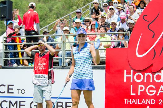 CHONBURI - FEBRUARY 28 : Lexi Thompson of USA champion of Honda LPGA Thailand 2016 at Siam Country Club, Pattaya Old Course on February 28, 2016 in Chonburi, Thailand.