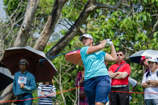 CHONBURI - FEBRUARY 28 : Angela Stanford  of USA in Honda LPGA Thailand 2016 at Siam Country Club, Pattaya Old Course on February 28, 2016 in Chonburi, Thailand.