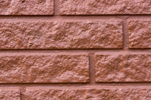 Painted Brick Wall Close Up.