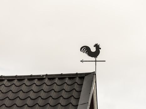 Rooster Weather Vane on Roof-ridge.