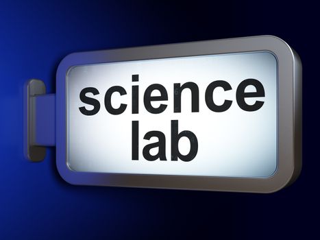 Science concept: Science Lab on advertising billboard background, 3D rendering