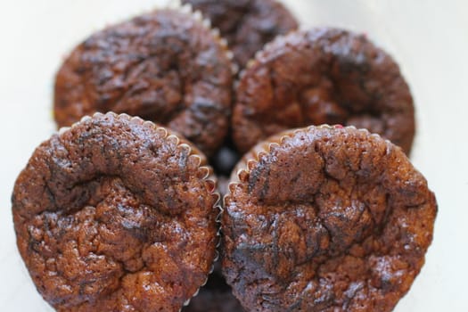 Sweet homemade chocolate muffin