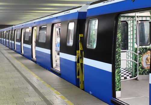 St. Petersburg, Russia, June 1, 2016 subway train