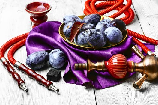 Turkish hookah with the aroma of autumn plums