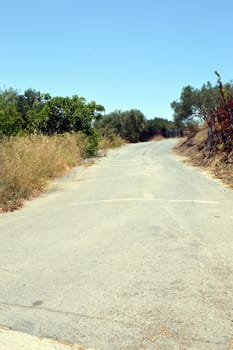 A mountain road on the island of Crete.