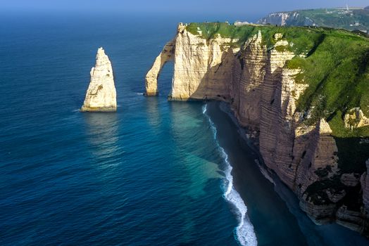 Falaise d'Amont cliff at Etretat, Normandy, France