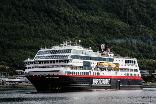 Trollfjord is one of the ships in Hurtigruten.  Taken outside Tromsoe