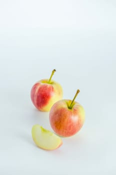 Red and yellow apple  , organic fresh fruit.