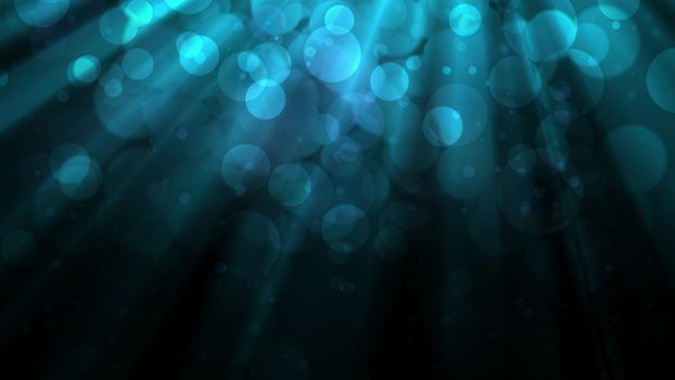 Bokeh with sun rays. Abstract background.