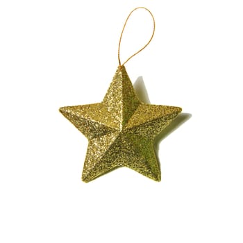 Golden christmas star simbol of New Year