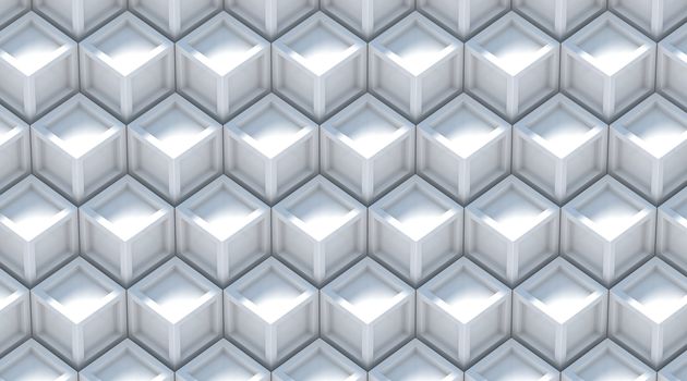 White gray abstract background. 3D render, soft shadows