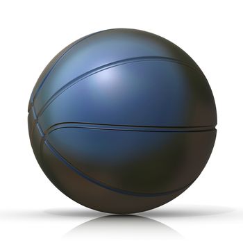 Black basketball ball, isolated on white background.