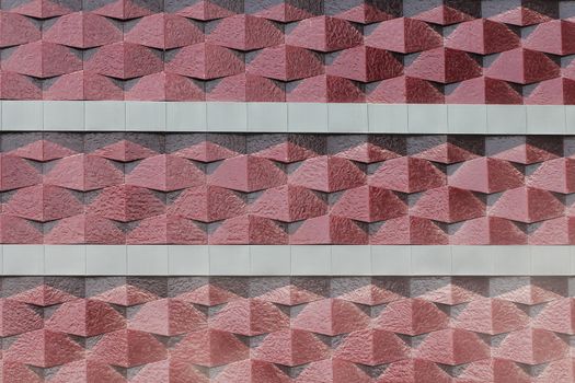 Brick pattern wall of brown color background on the building