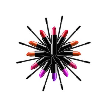 beauty and fashion illustration - cosmetics logo
