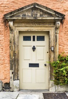 British door in an old village in south of England