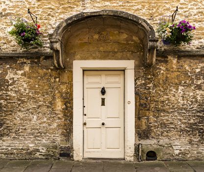 British door in an old village in south of England