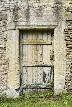 British door in an old village in south of England