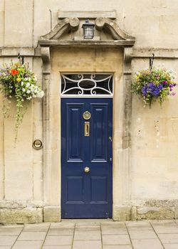 British door in an old village in south of England