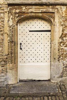 British door in an old village in south of England