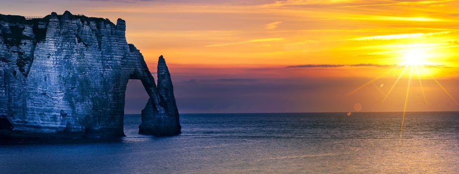 Falaise d'Amont cliff at Etretat, Normandy, France