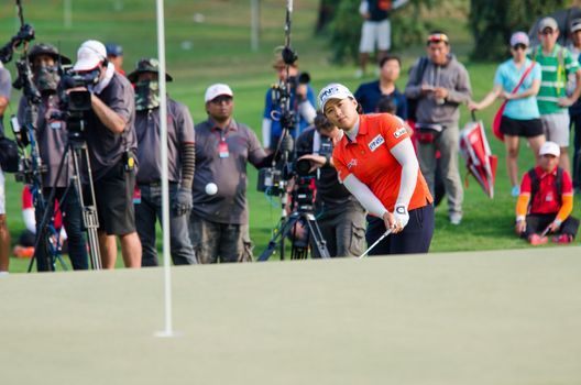 CHONBURI - FEBRUARY 28 : Amy Yang of South Korea in Honda LPGA Thailand 2016 at Siam Country Club, Pattaya Old Course on February 28, 2016 in Chonburi, Thailand.