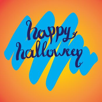 Happy Halloween lettering greeting card EPS 10.