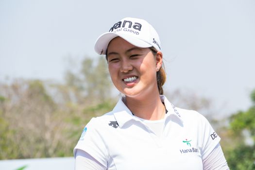 CHONBURI - FEBRUARY 28 : Ha Na Jang of South Korea in Honda LPGA Thailand 2016 at Siam Country Club, Pattaya Old Course on February 28, 2016 in Chonburi, Thailand.