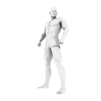 Superhero Pose With a Man in 3d Render Illustration