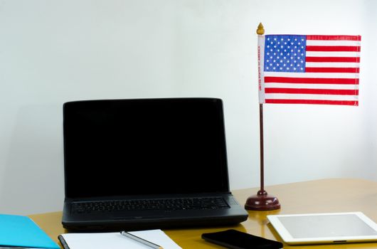 office USA flag on White background
