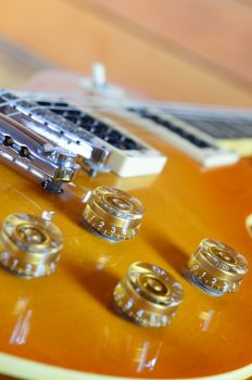 Electric guitar  lespaul close up
