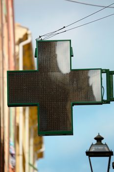 Pharmacy Neon Sign. Pharmacy store in Italia