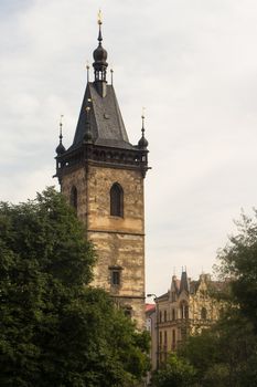 The old and unknown minaret unknown to author in Prague