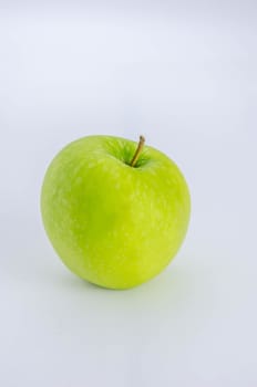 fresh organic fruit ,  green apple  on a white background