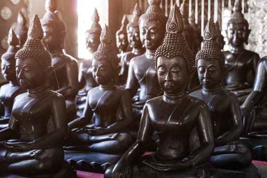 Black Buddha statues , Thailand , Asia