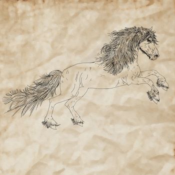 Running horse